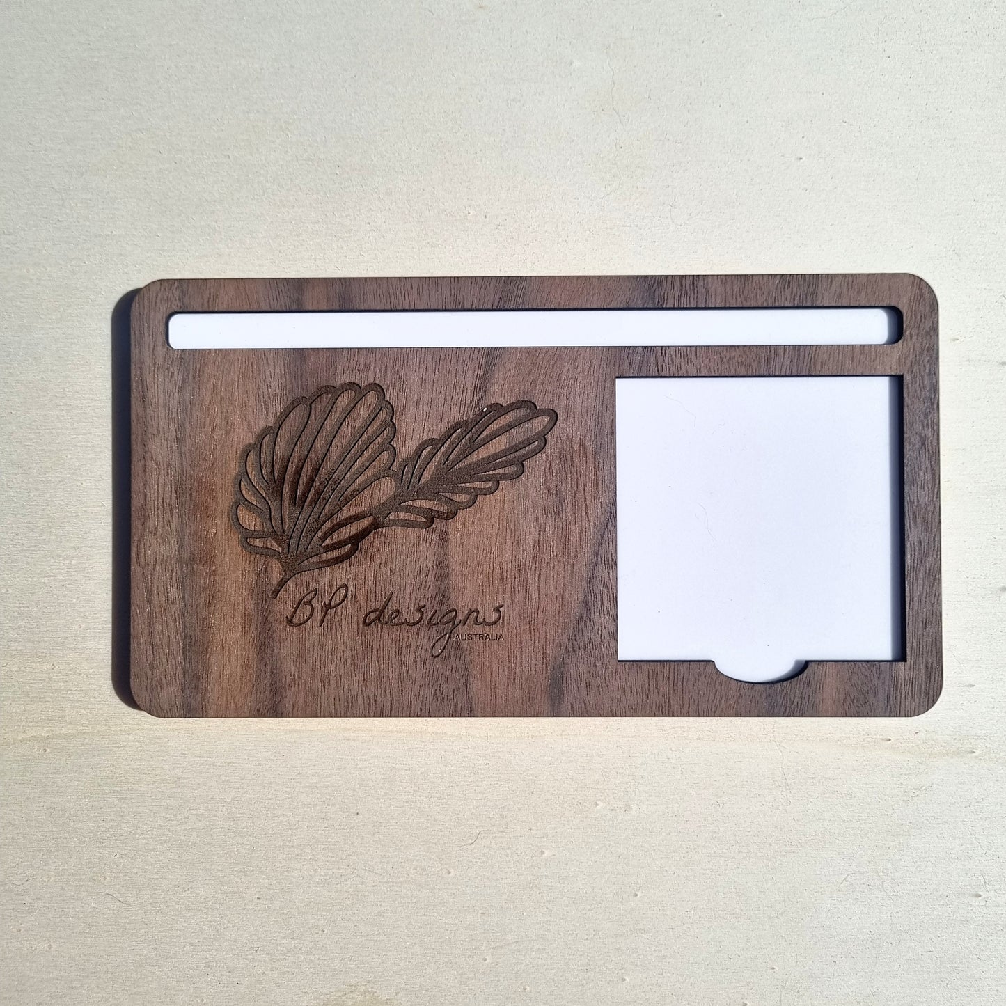 Sticky note and pencil holder