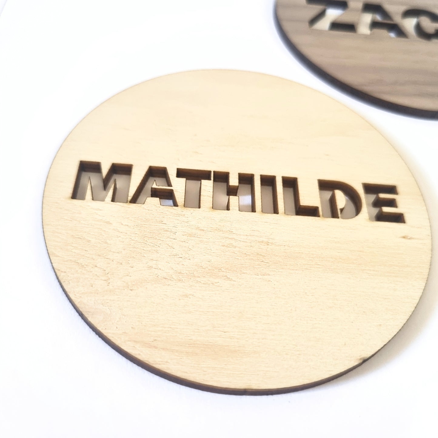 Name coaster - cutout