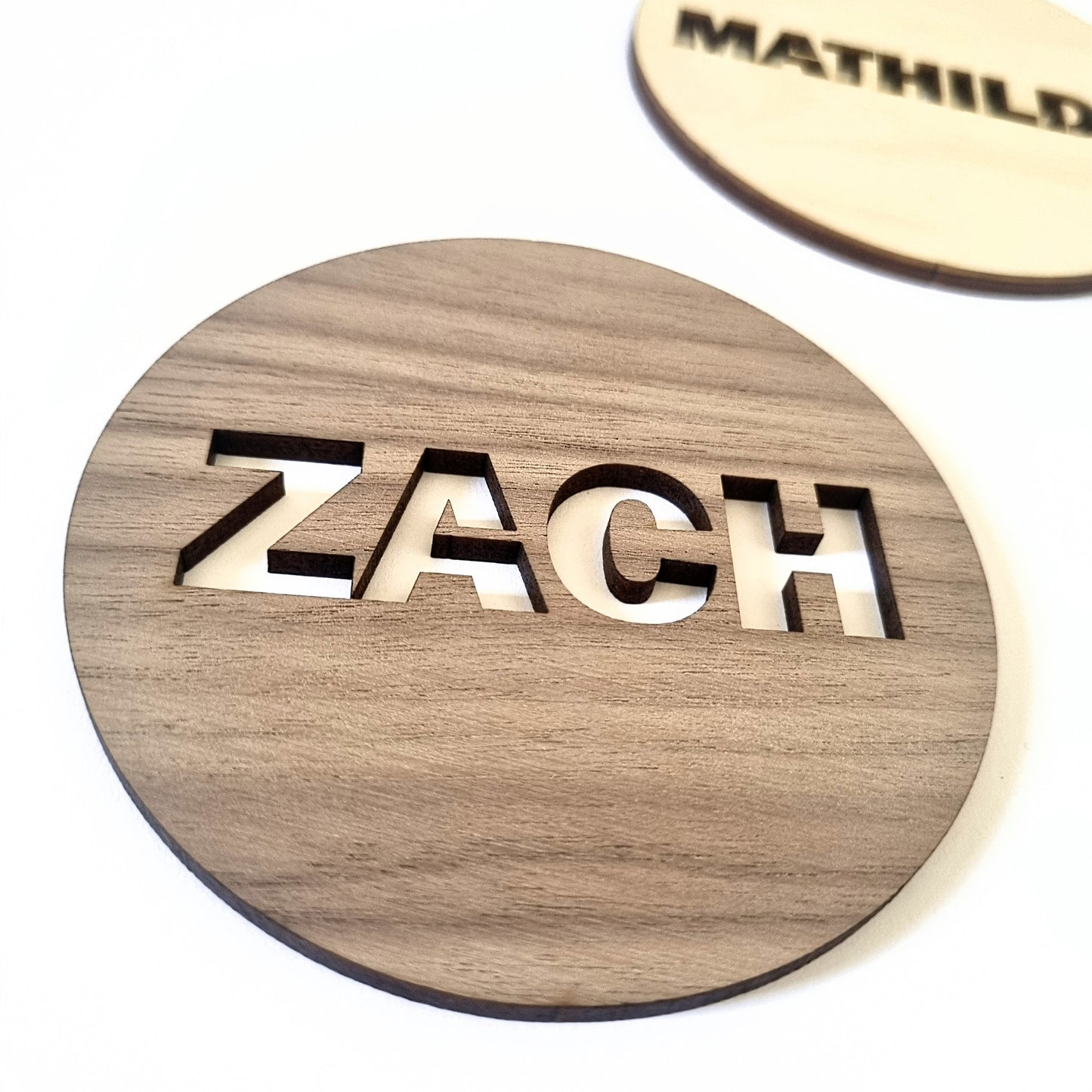 Name coaster - cutout