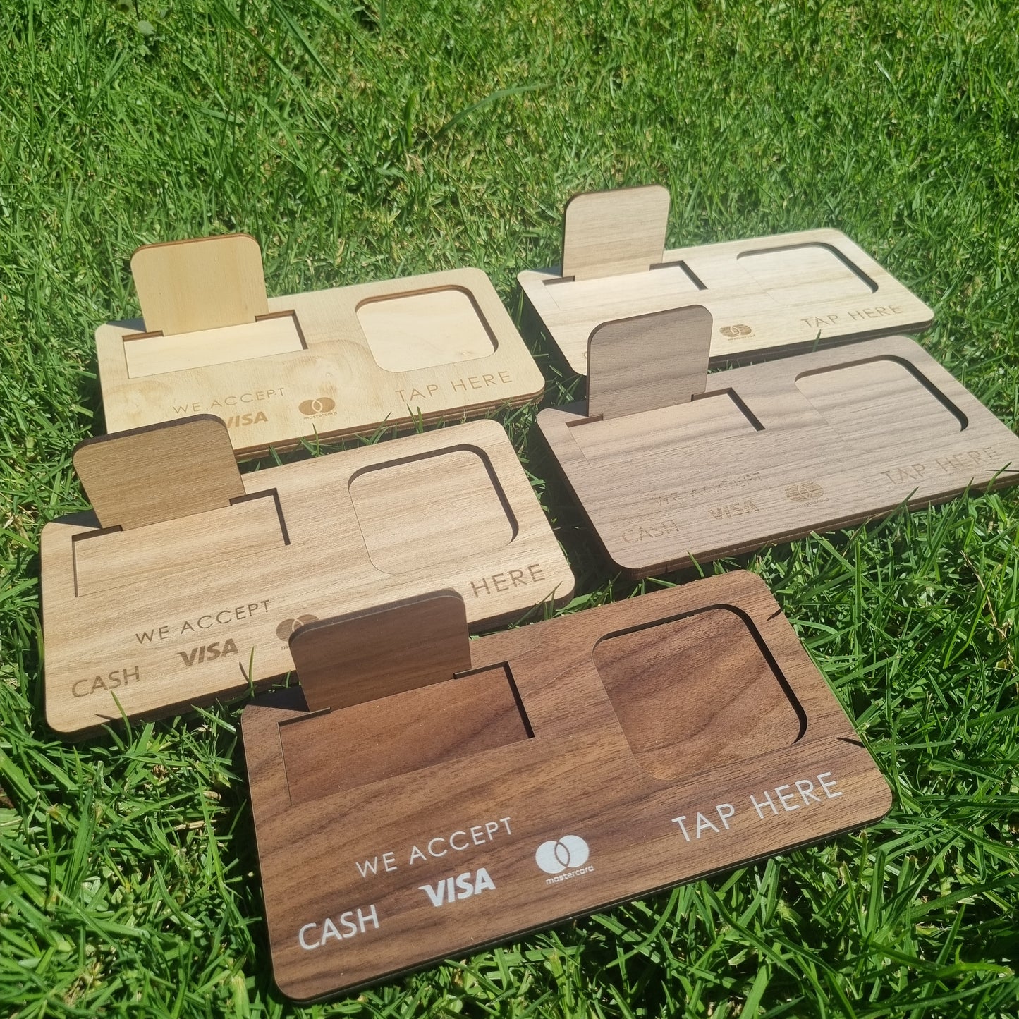Tyro reader holder and business card holder