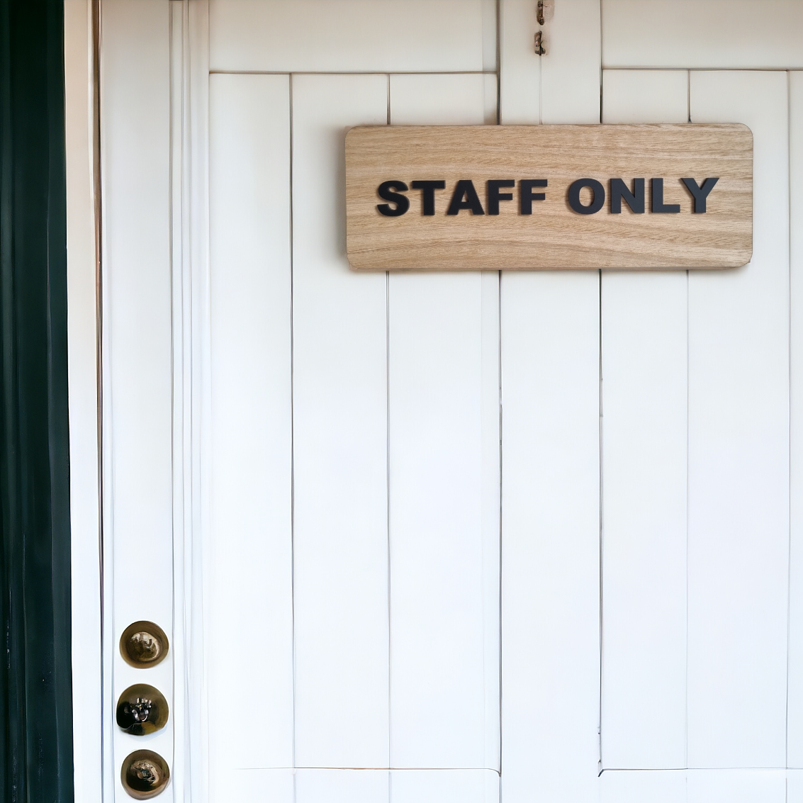 Staff Only sign