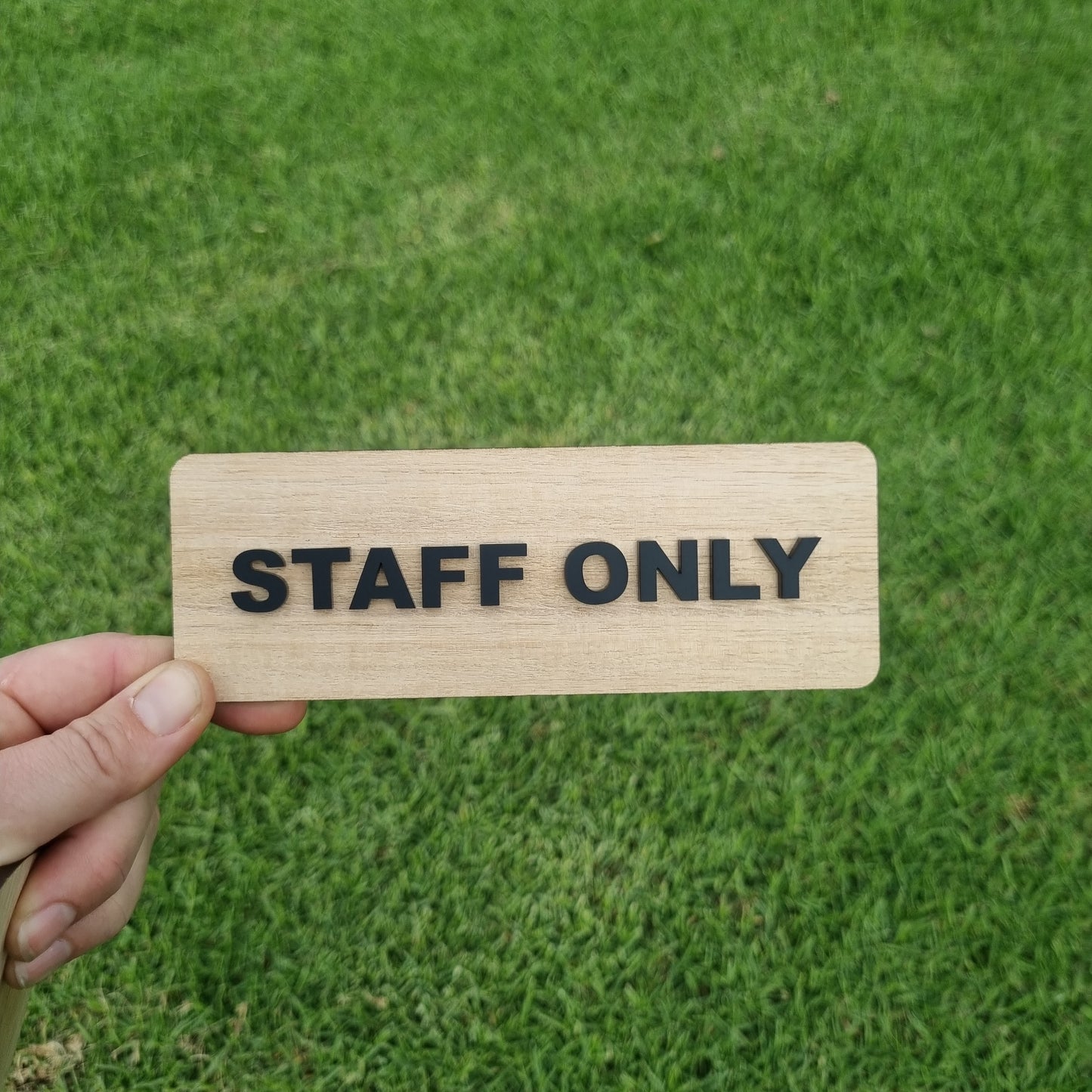 Staff Only sign