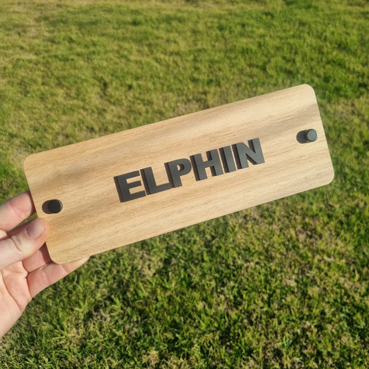 Name Room sign - with stand offs