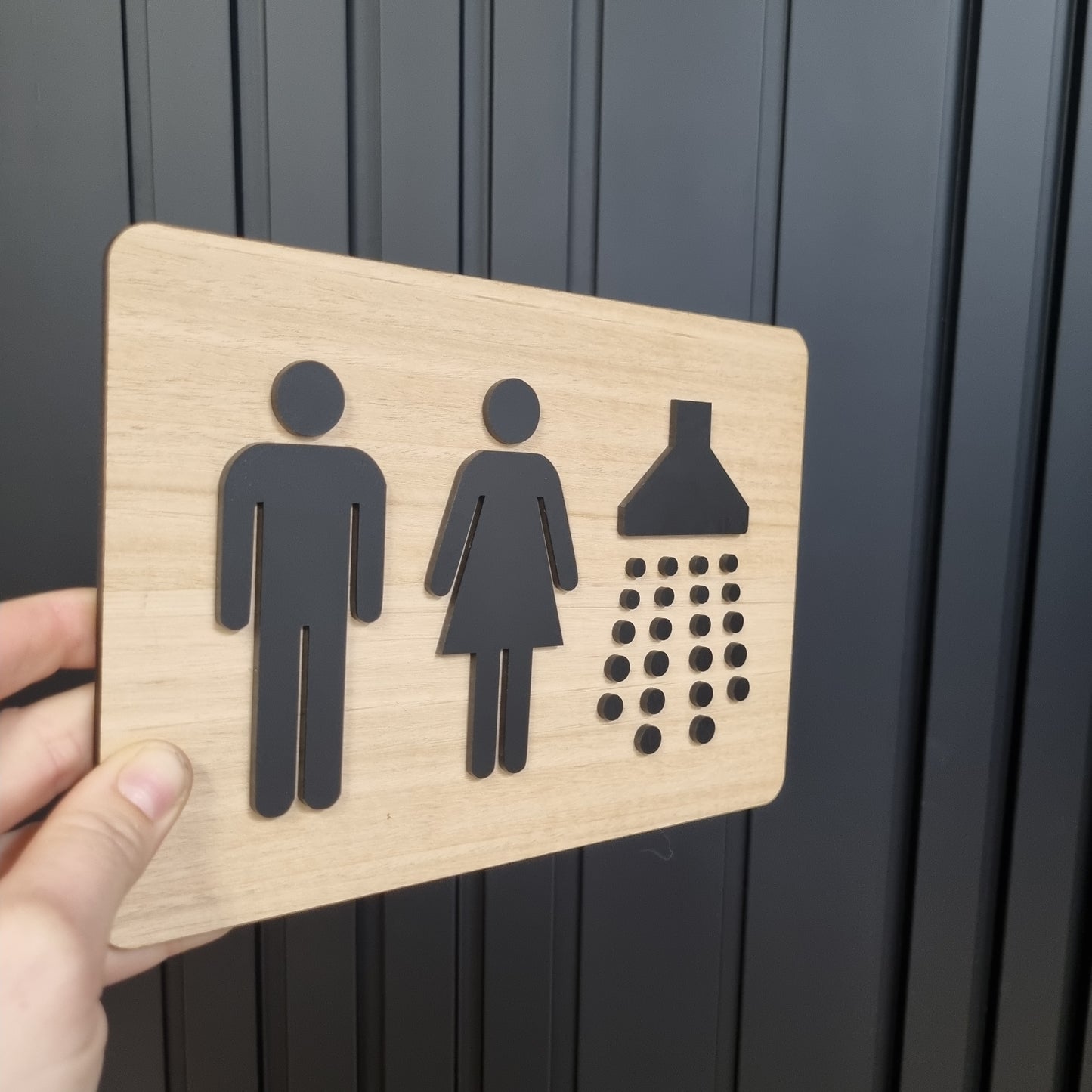 Bathroom and shower sign