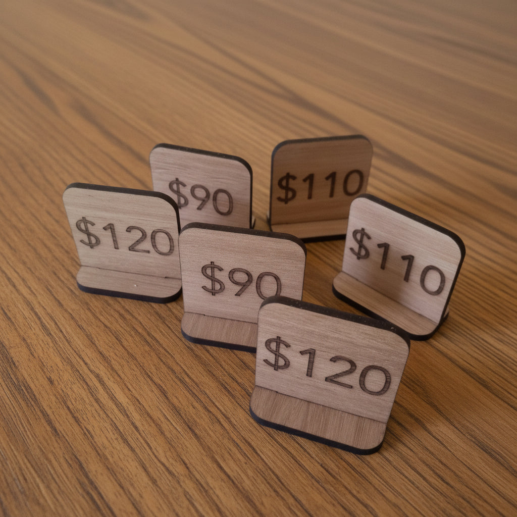 Mini price sign