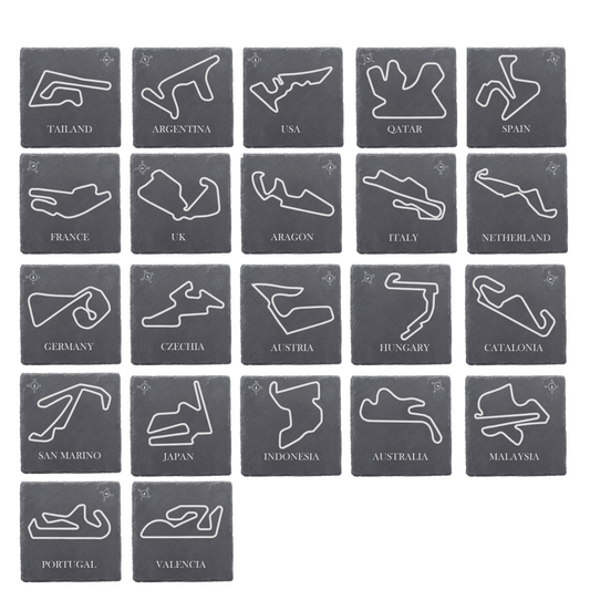 Slate coaster - Moto GP race track