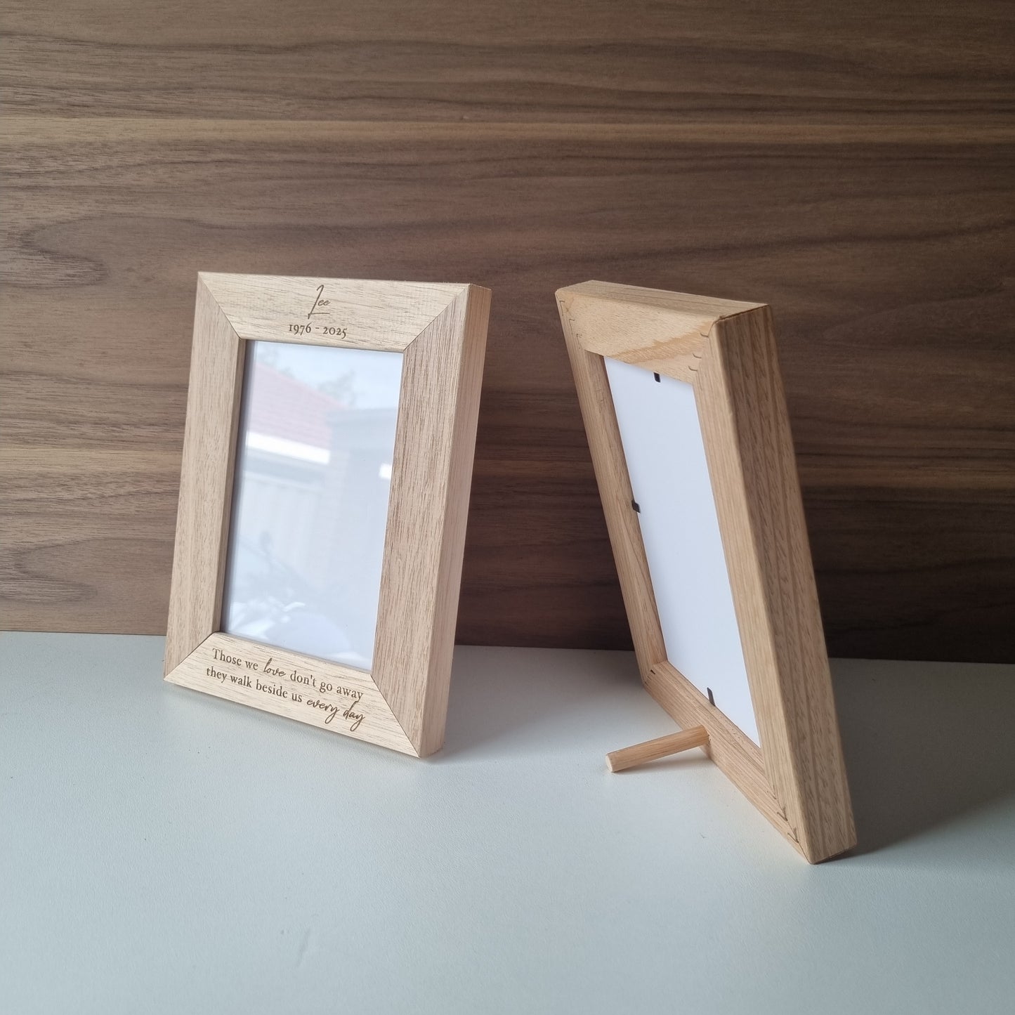 Engraved photo frame - 4x4 picture