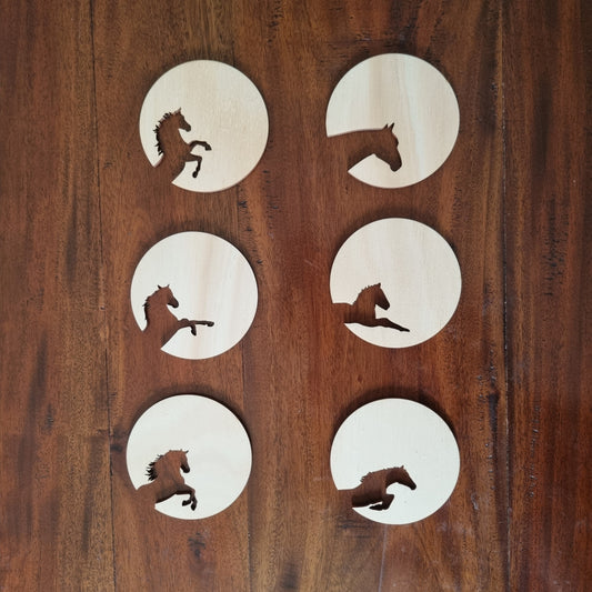 Cutout coasters - Horse