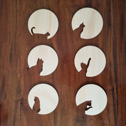 Cutout coasters - Cats