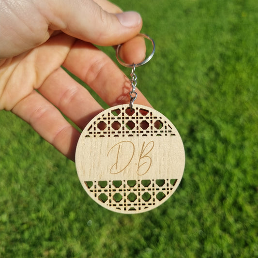 Rattan Keyring - Round