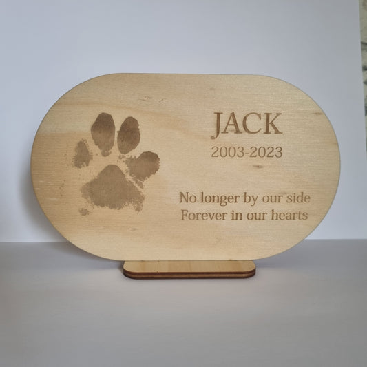 Memorial Plaque - Dog