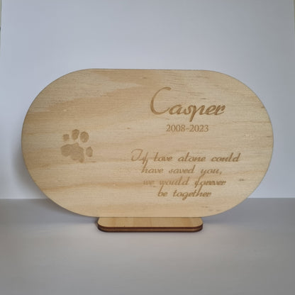 Memorial Plaque - Cat