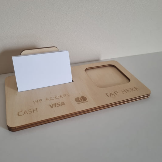 Square reader holder and business card holder