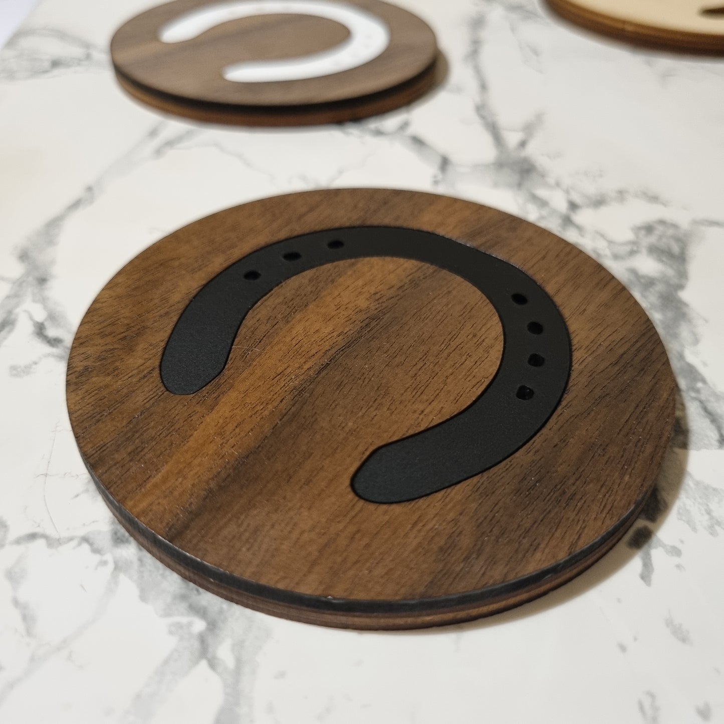 Horse shoe coasters - set of 4