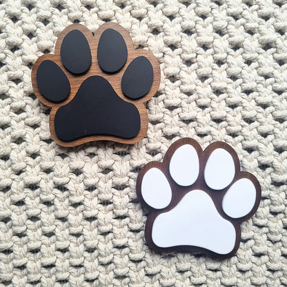 Paw print coasters - set of 4