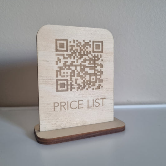 Mini QR code - price list