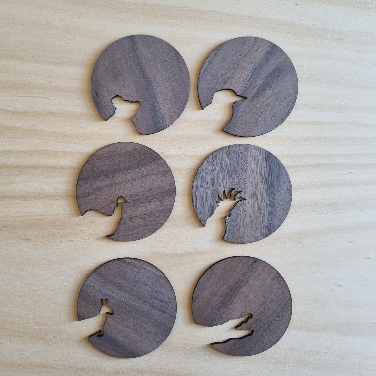 Cutout coasters - Australian Animals