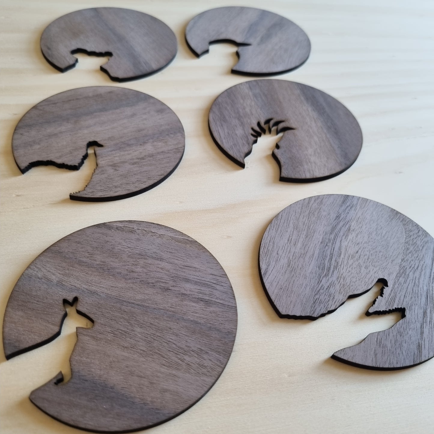 Cutout coasters - Australian Animals