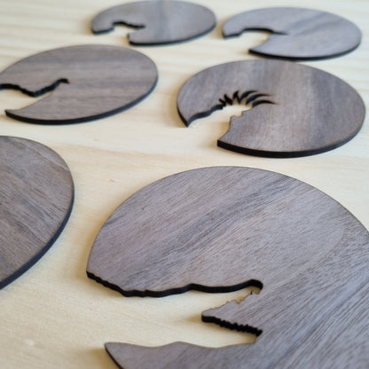 Cutout coasters - Australian Animals