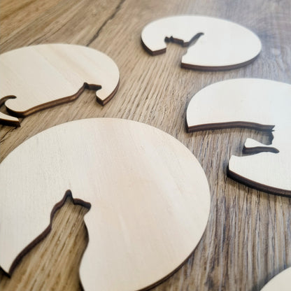 Cutout coasters - Cats