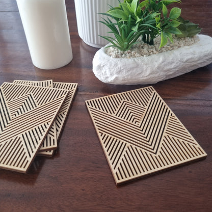 Geometric coaster - rectangle