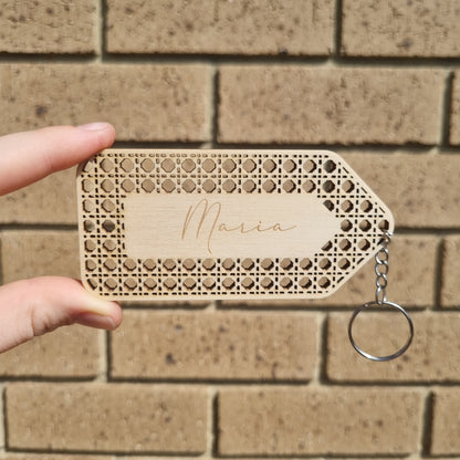 Rattan Keyring - Rectangle