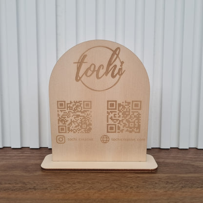 Mini QR code duo with logo