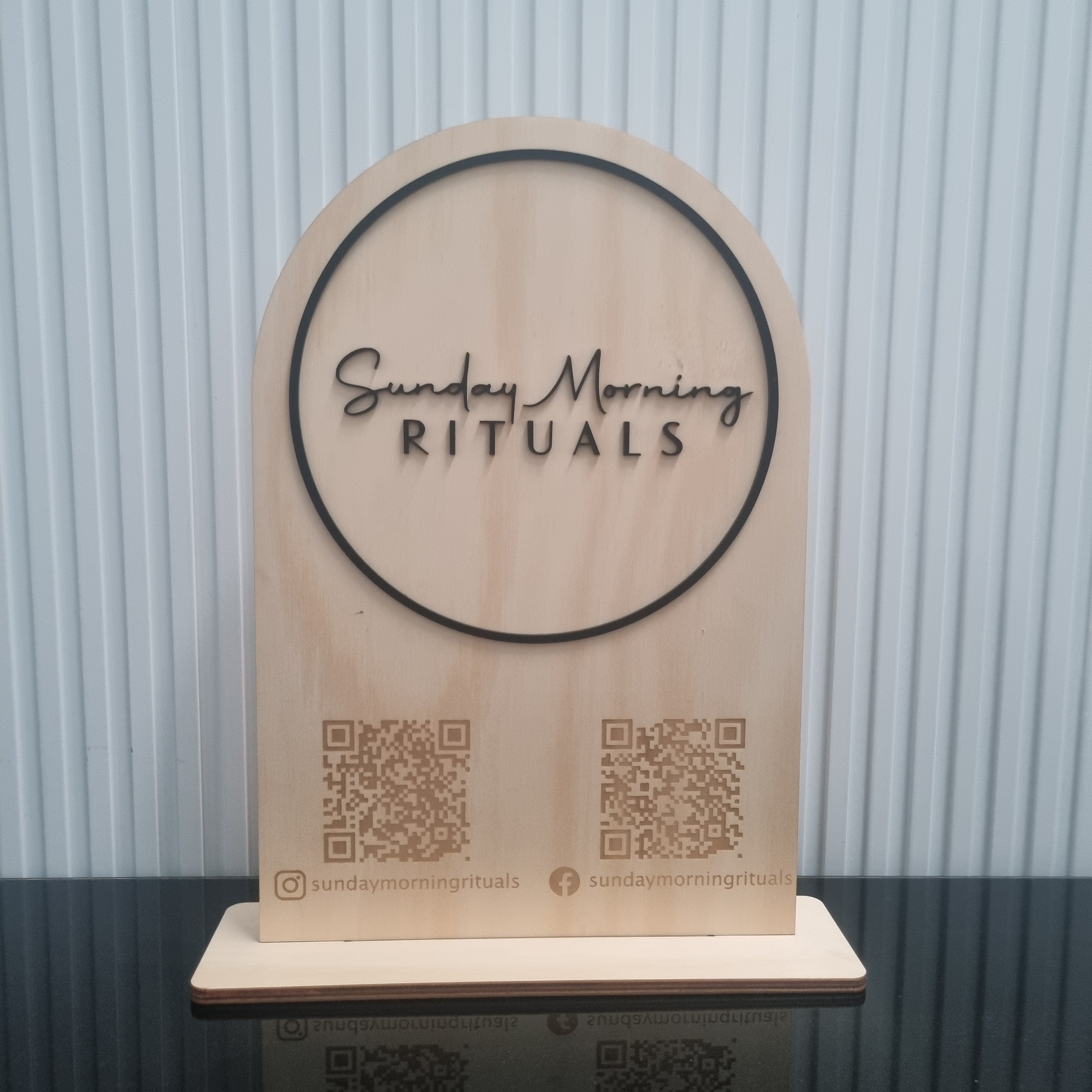 Large double QR code with logo – BP designs