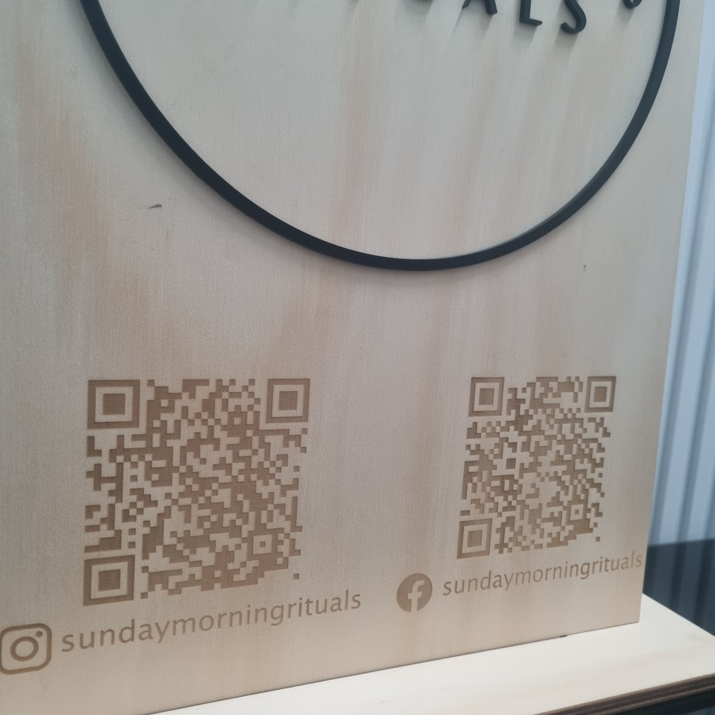 Large double QR code with logo