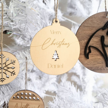 Bauble tree ornament - engraved name