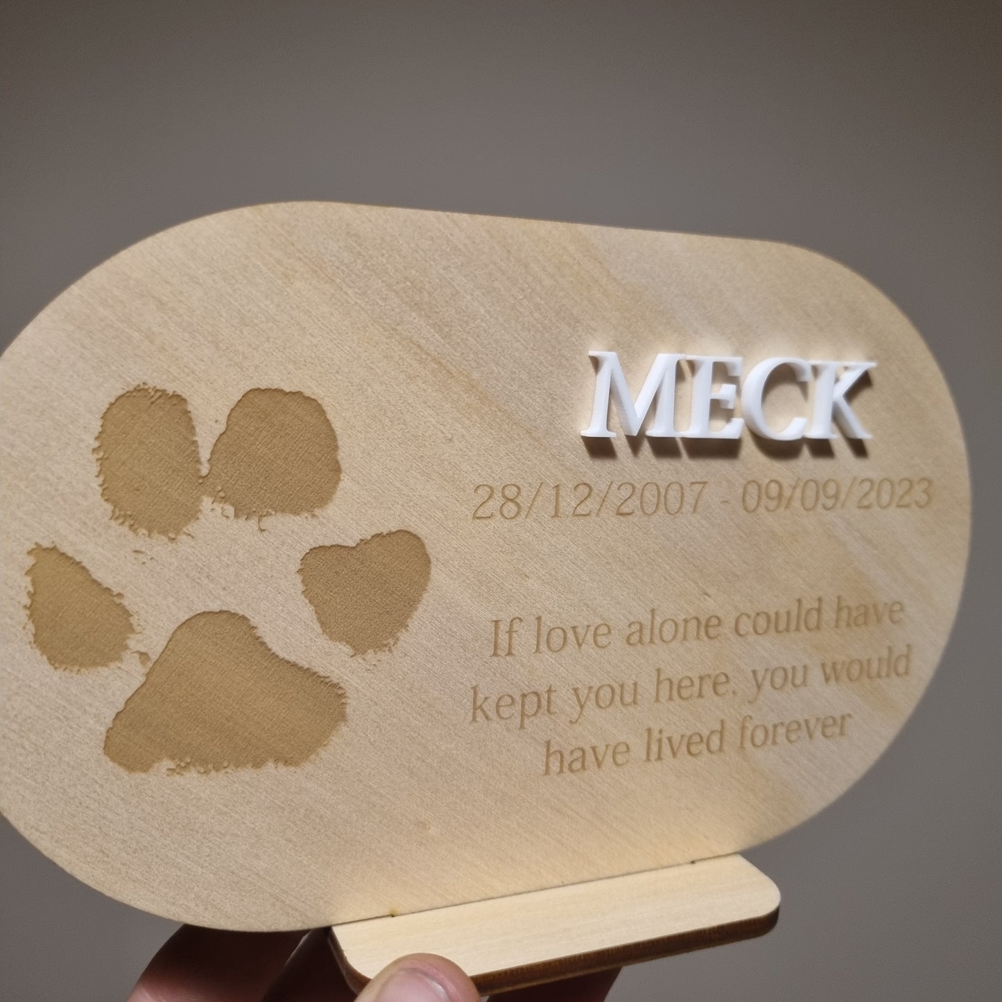 Memorial Plaque - Cat