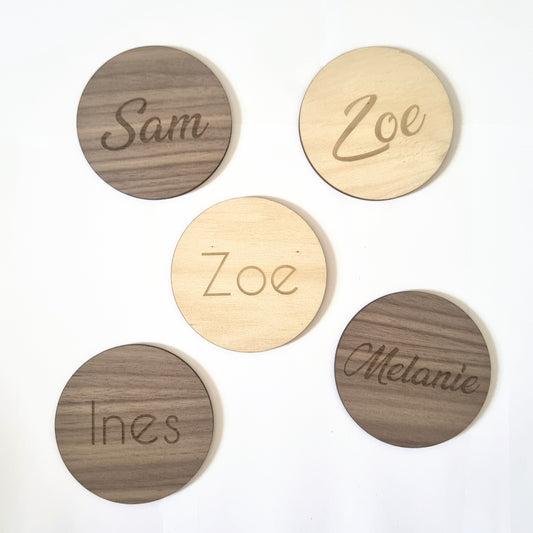 Name coaster - engraved