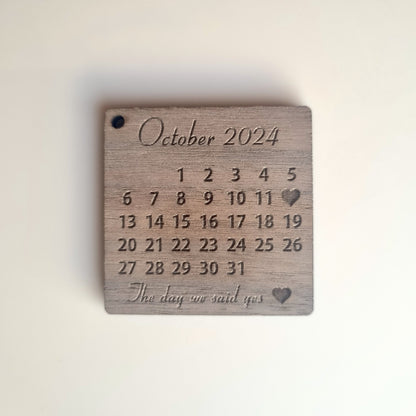 Keychain - mini calendar