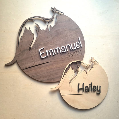 Name plaque - Kangaroo