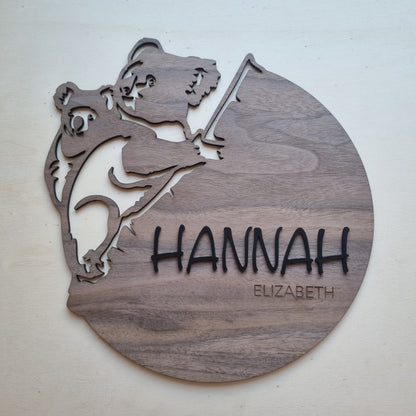 Name plaque - koala