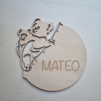 Name plaque - koala