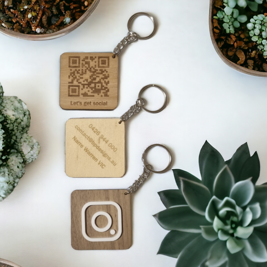 Qr code keyring