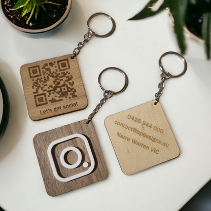 Qr code keyring