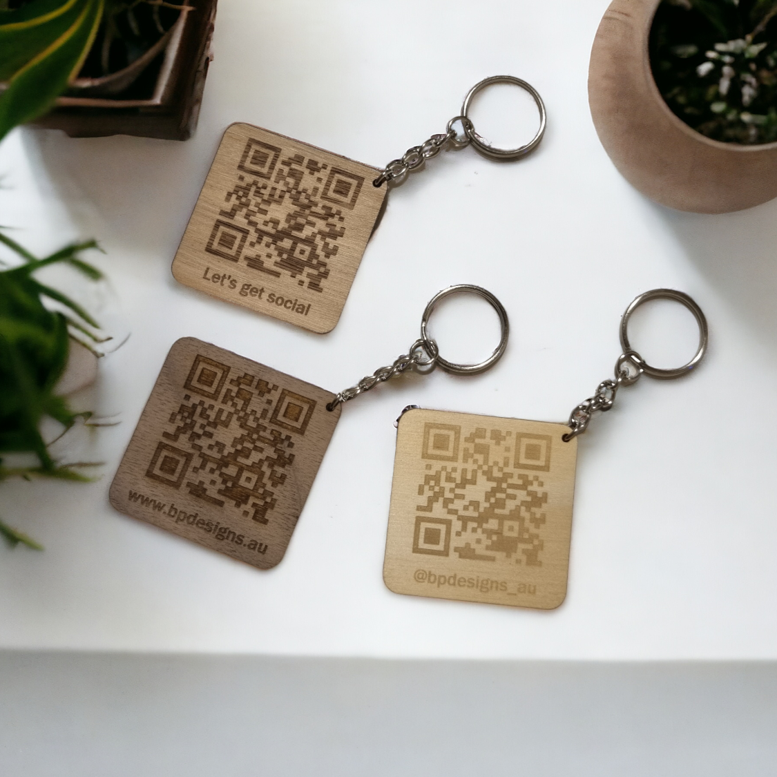 Qr code keyring