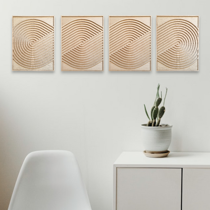 Loops geometric wall art - with hidden key storage