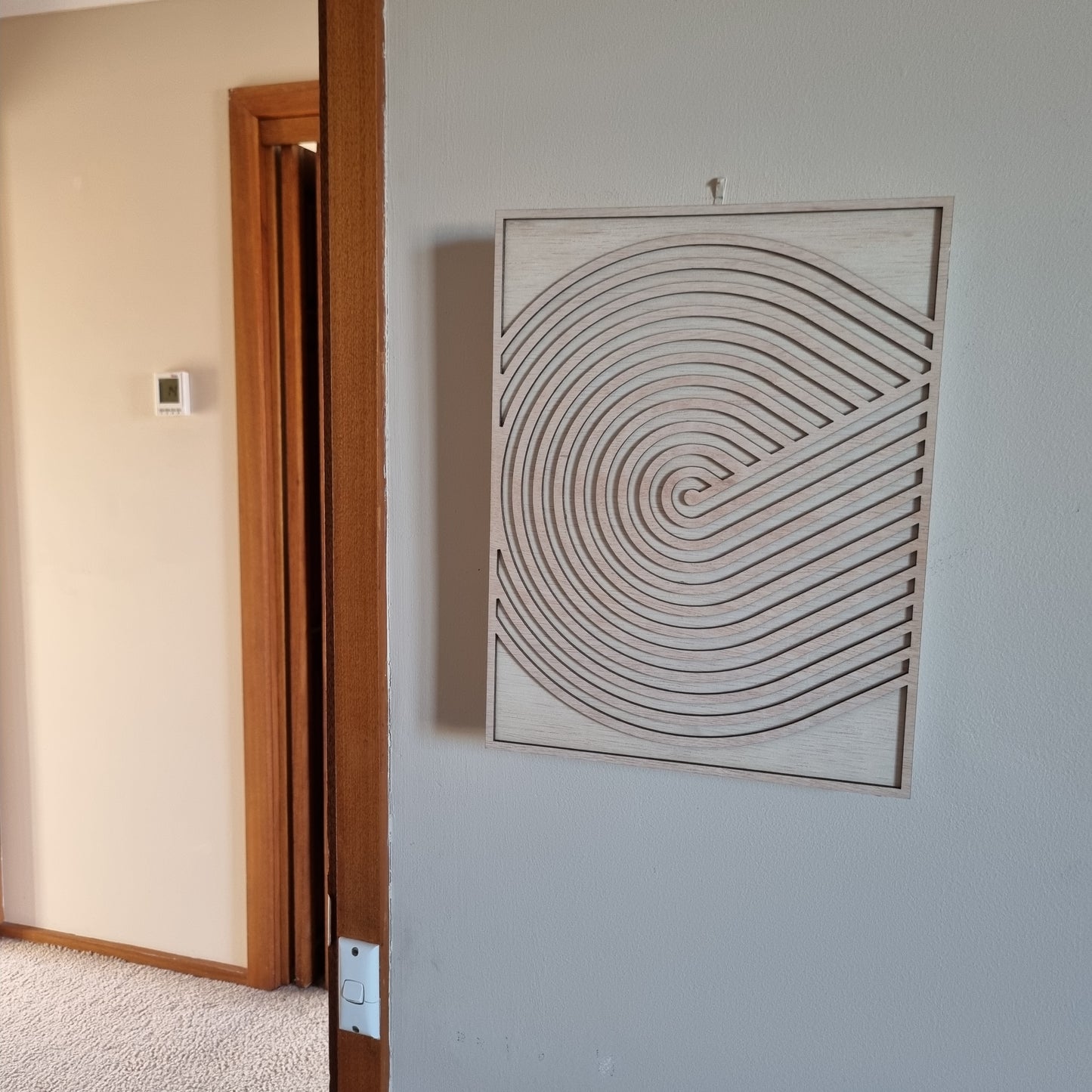 Loops geometric wall art - with hidden key storage