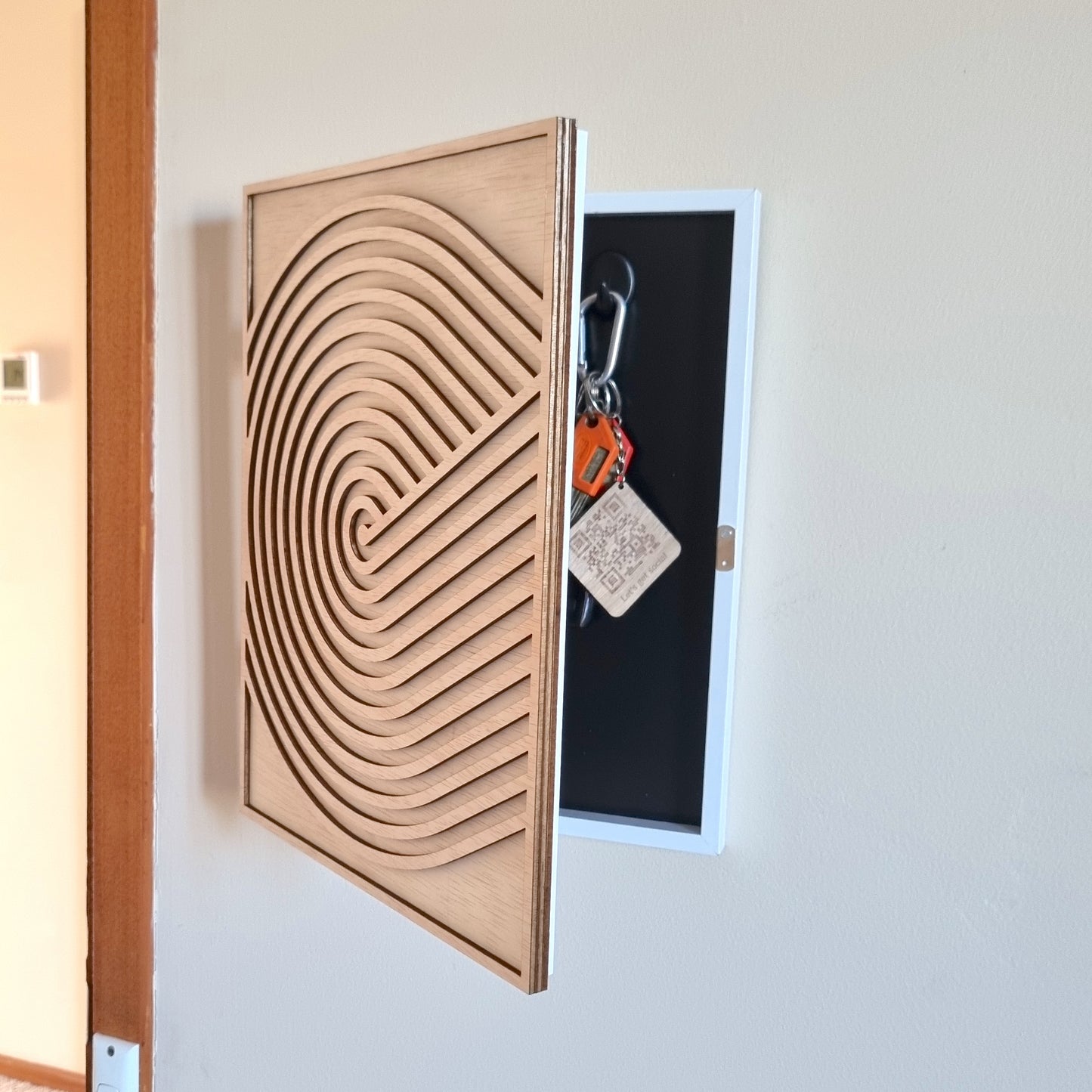 Loops geometric wall art - with hidden key storage