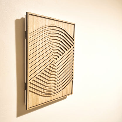 Loops geometric wall art - with hidden key storage