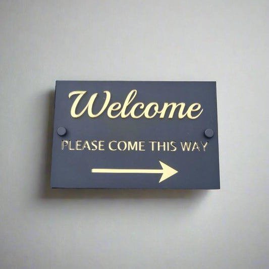 Welcome sign - 3 layers