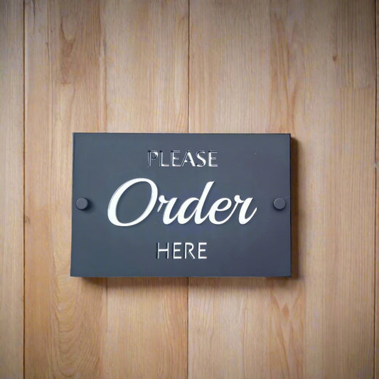 Order here sign - 3 layers