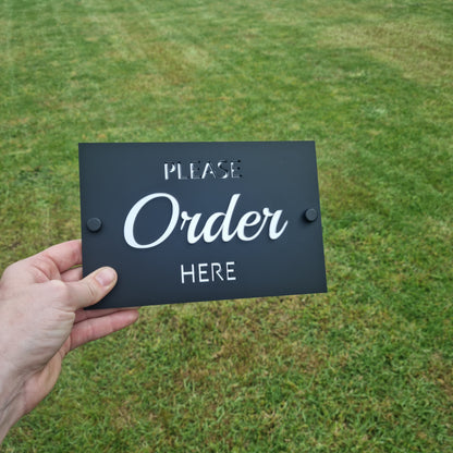 Order here sign - 3 layers