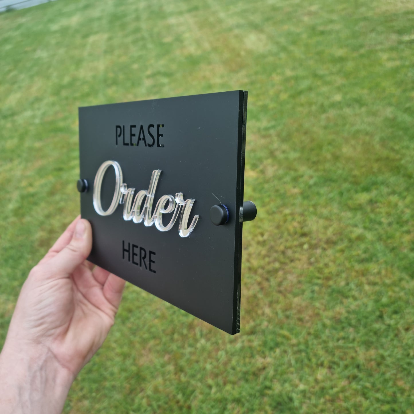 Order here sign - 3 layers