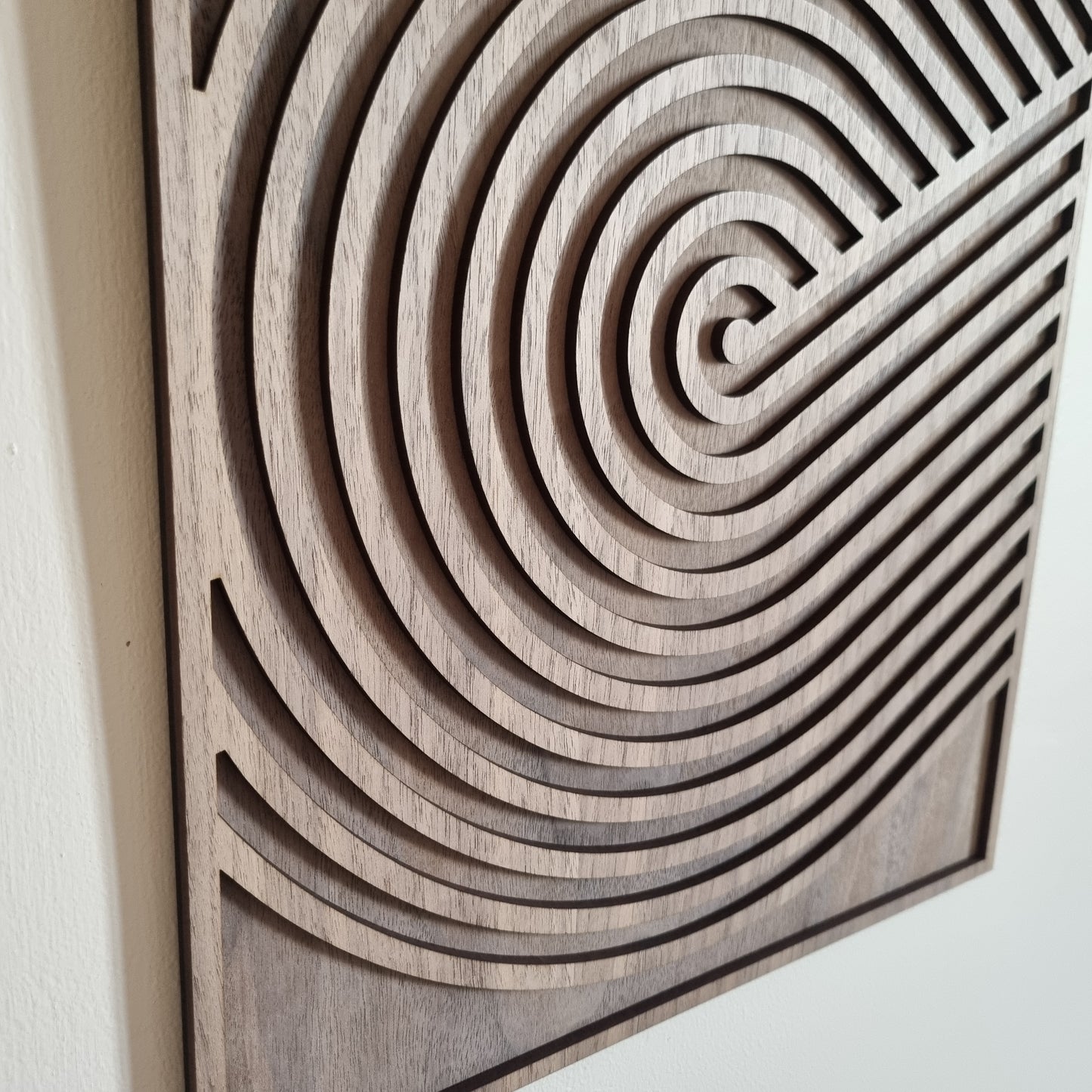 Geometric loops wood wall art - set of 3