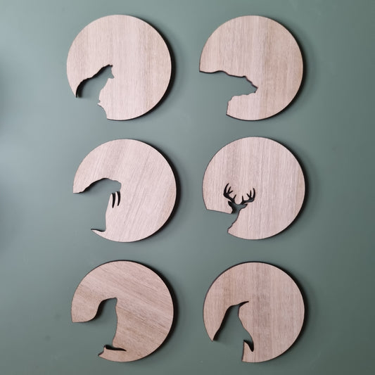 Cutout coasters - Polar Animals