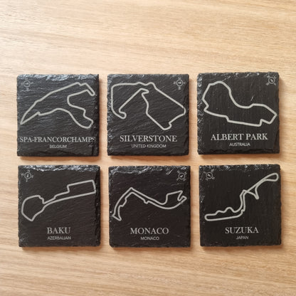 Slate coaster - Australian race track